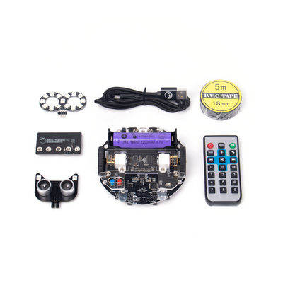 KittenBot Mini Line Follower (LFR) Programmable Robot Kit for micro:bit, STEM Educational Learning, Makecode With Program File&Tutorial (Without Micro:bit)