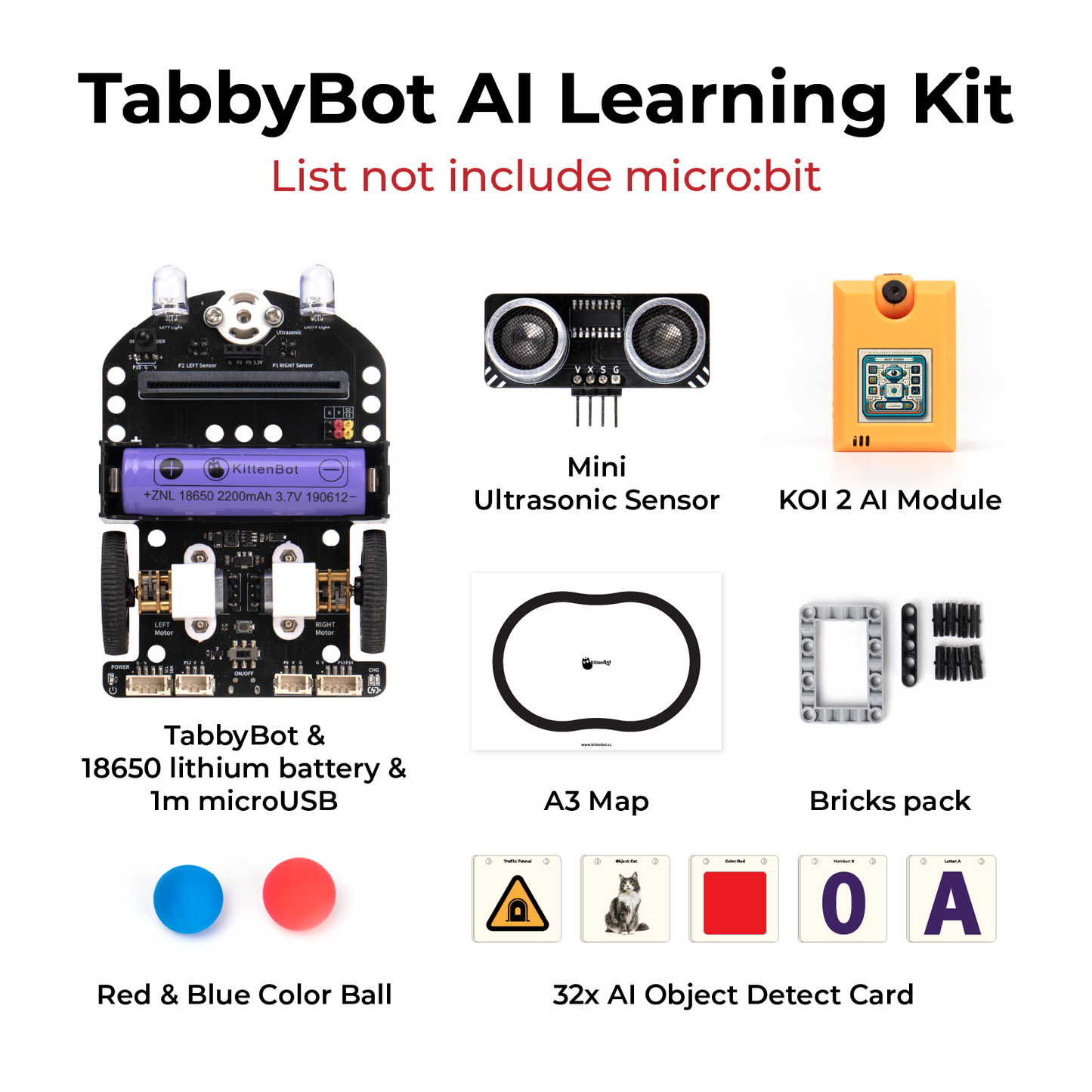 KittenBot TabbyBot Programming Robotics Kit For micro:bit