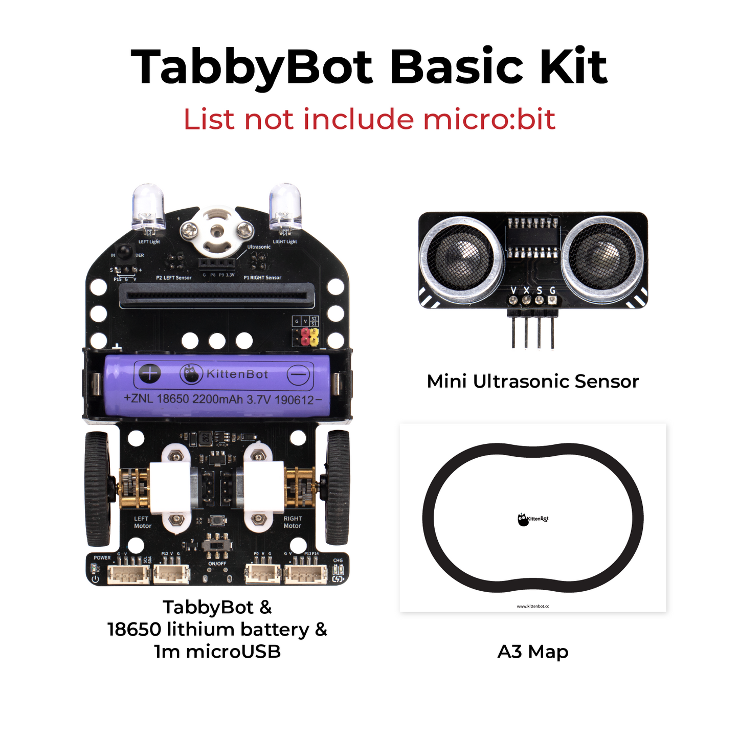 KittenBot TabbyBot Programming Robotics Kit For micro:bit