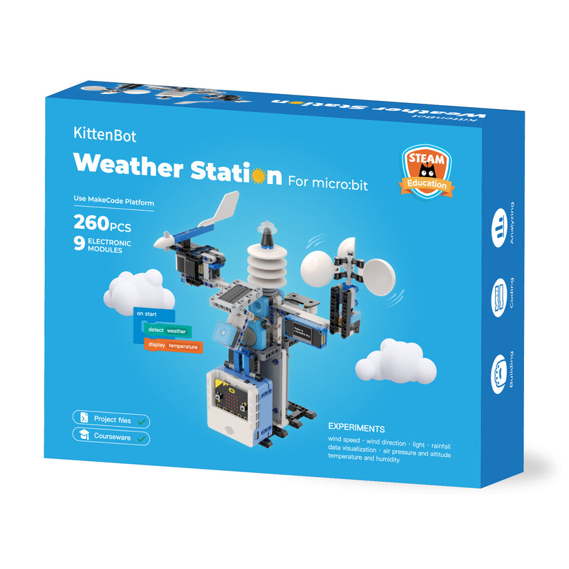 Kittenbot micro bit weather station educational kit