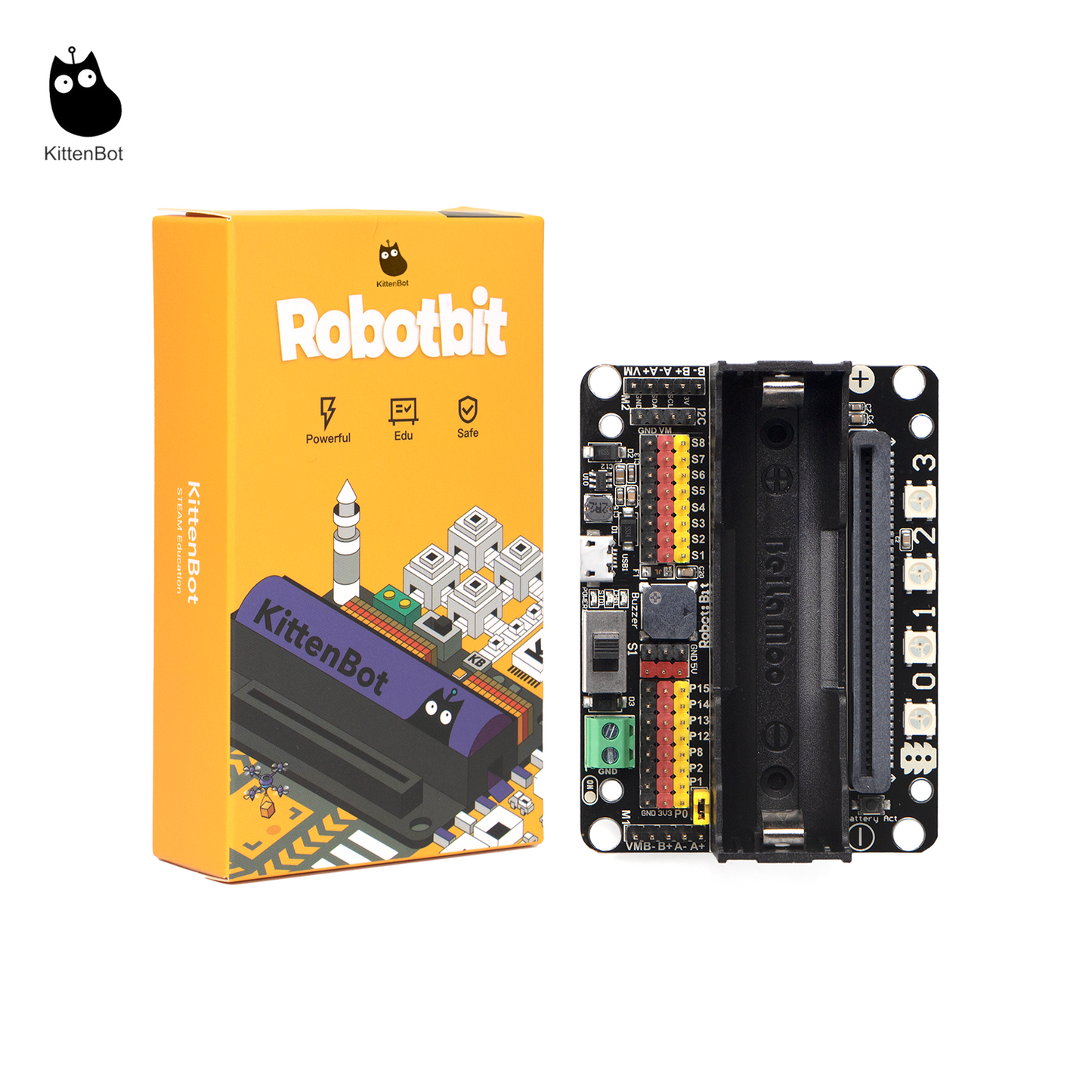KittenBot Robotbit Robotics expansion board for micro:bit