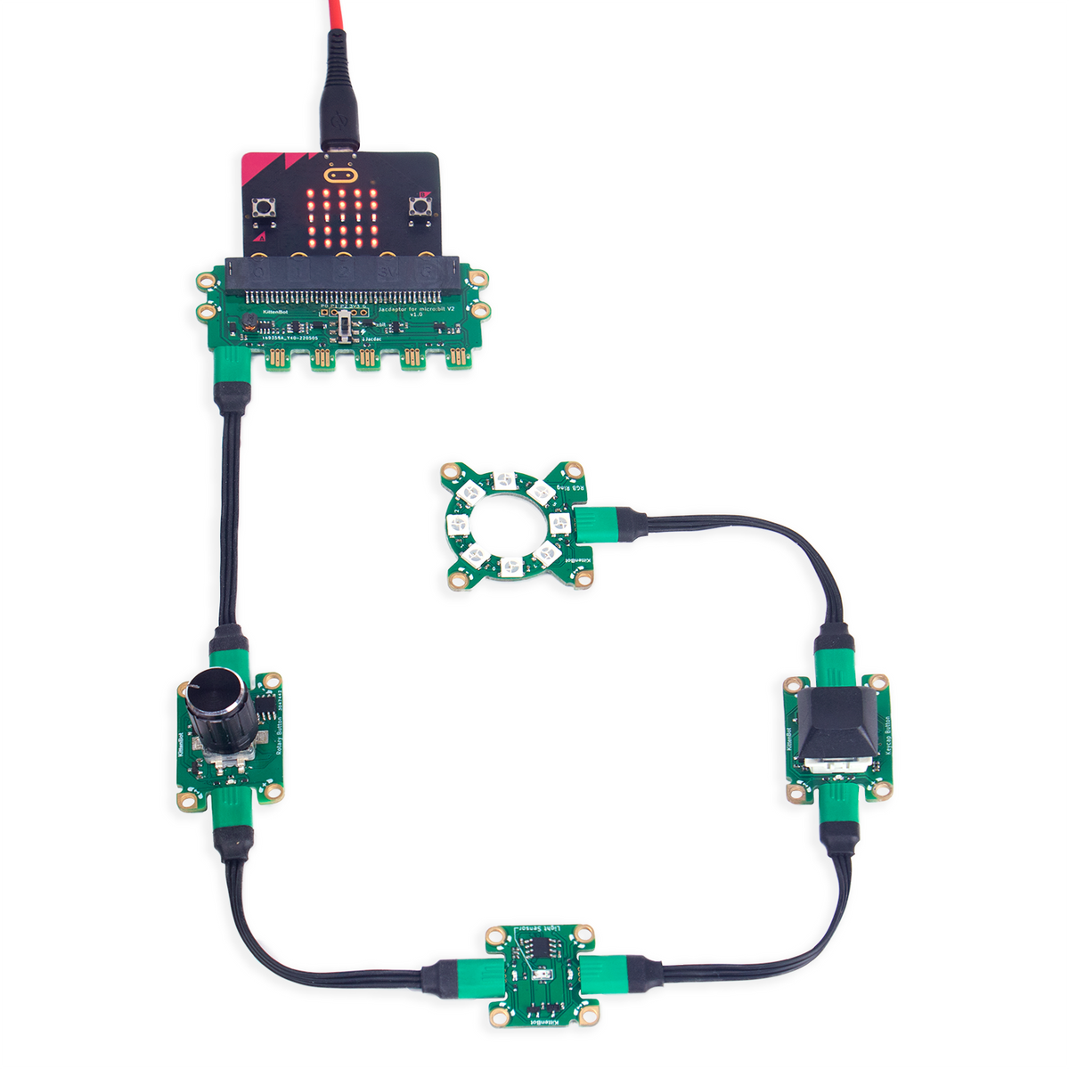 Micro Bit Kittenbot KittenBot Jacdac Kit A with Adapter for micro:bit V2